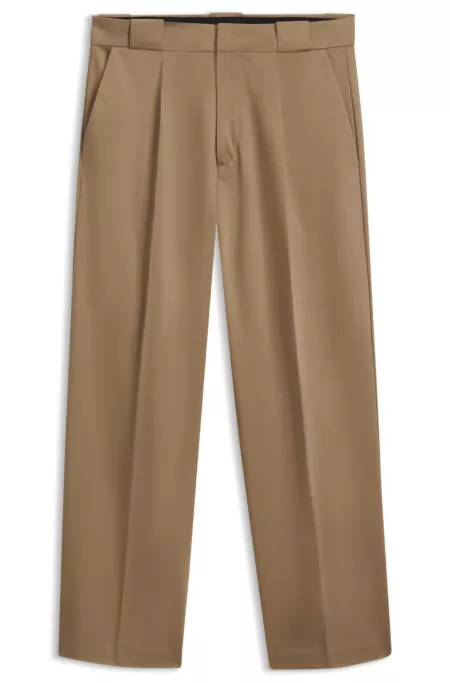 Pantalon décontracté ajusté en coton stretch