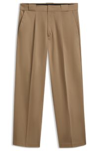 Elegante Casual-Hose aus Stretch-Baumwolle, Beige