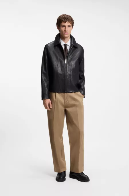 Tailored casual trousers in stretch cotton
