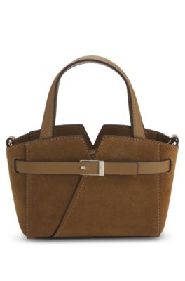 Revers suede mini tote bag