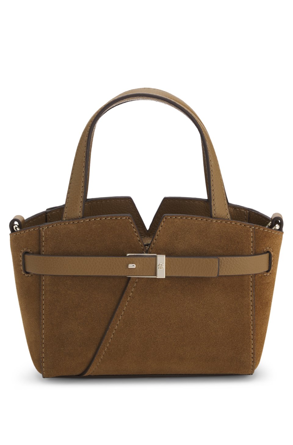 Revers suede mini tote bag