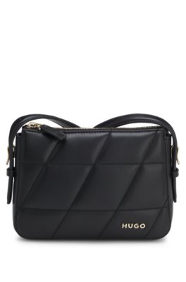 Crossbody bag in quilted faux leather