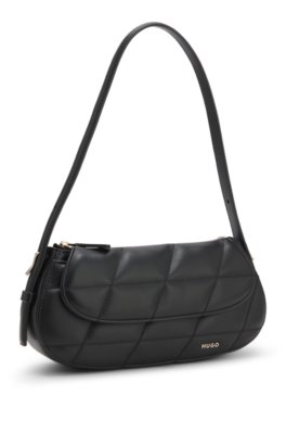 Quilted faux-leather bag with adjustable handle 4