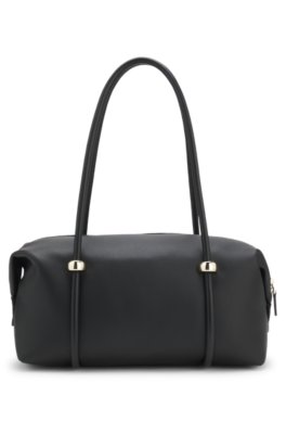 Grained faux-leather bag with gold-tone hardware 3