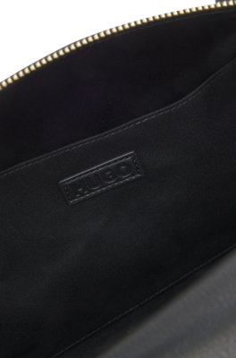 Grained faux-leather bag with gold-tone hardware 5