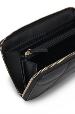 Hugo Ziparound wallet in quilted faux leather plånböcker dam – bild 4