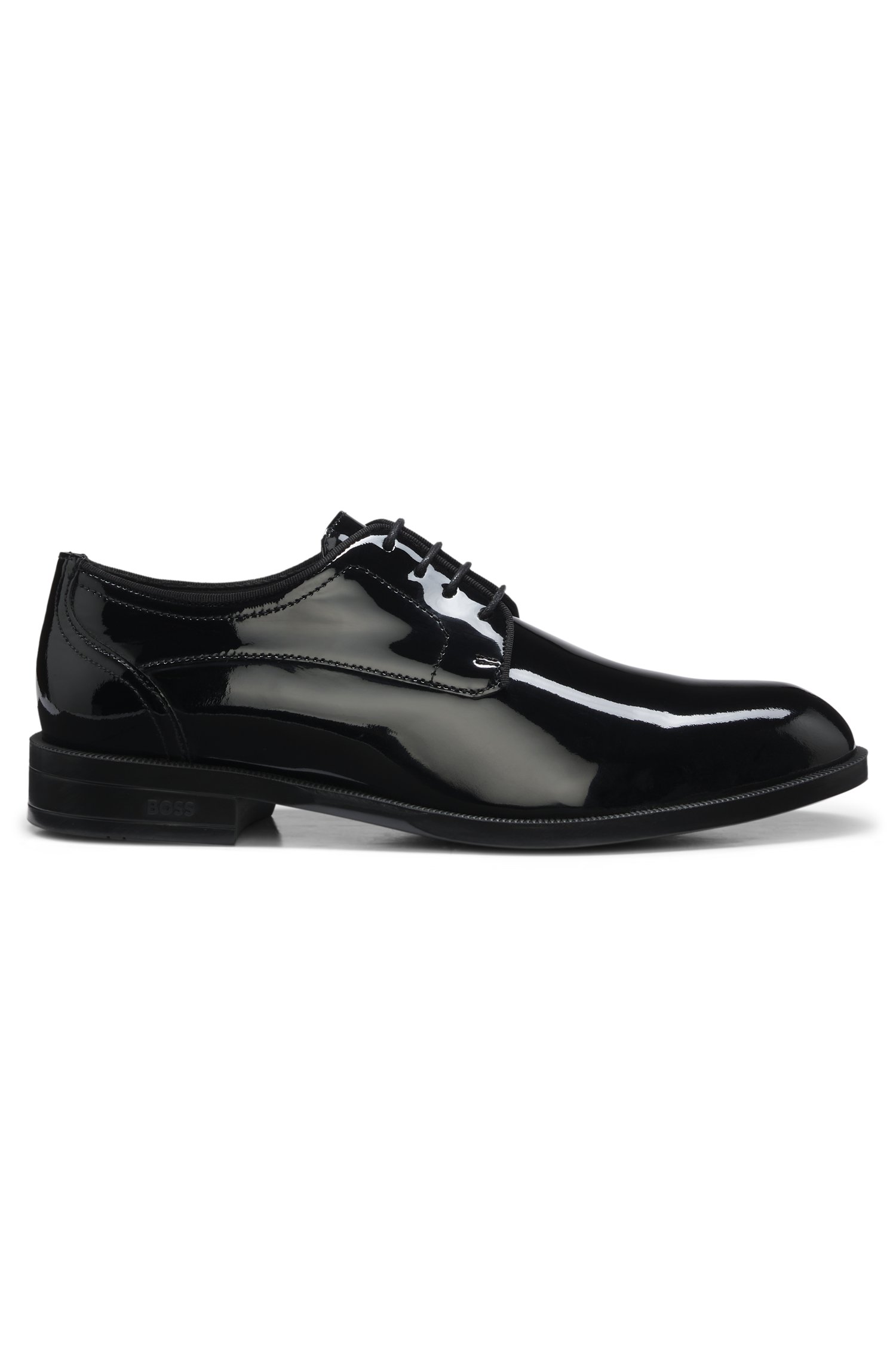 Boss Patent-leather Derby shoes with ornamental stitching snörskor herr – bild 3