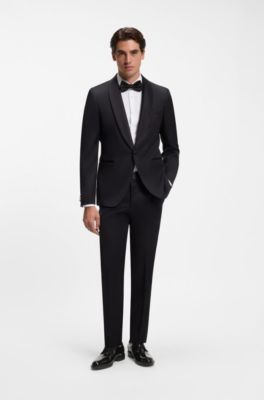 Patent-leather Derby shoes with ornamental stitching, Black