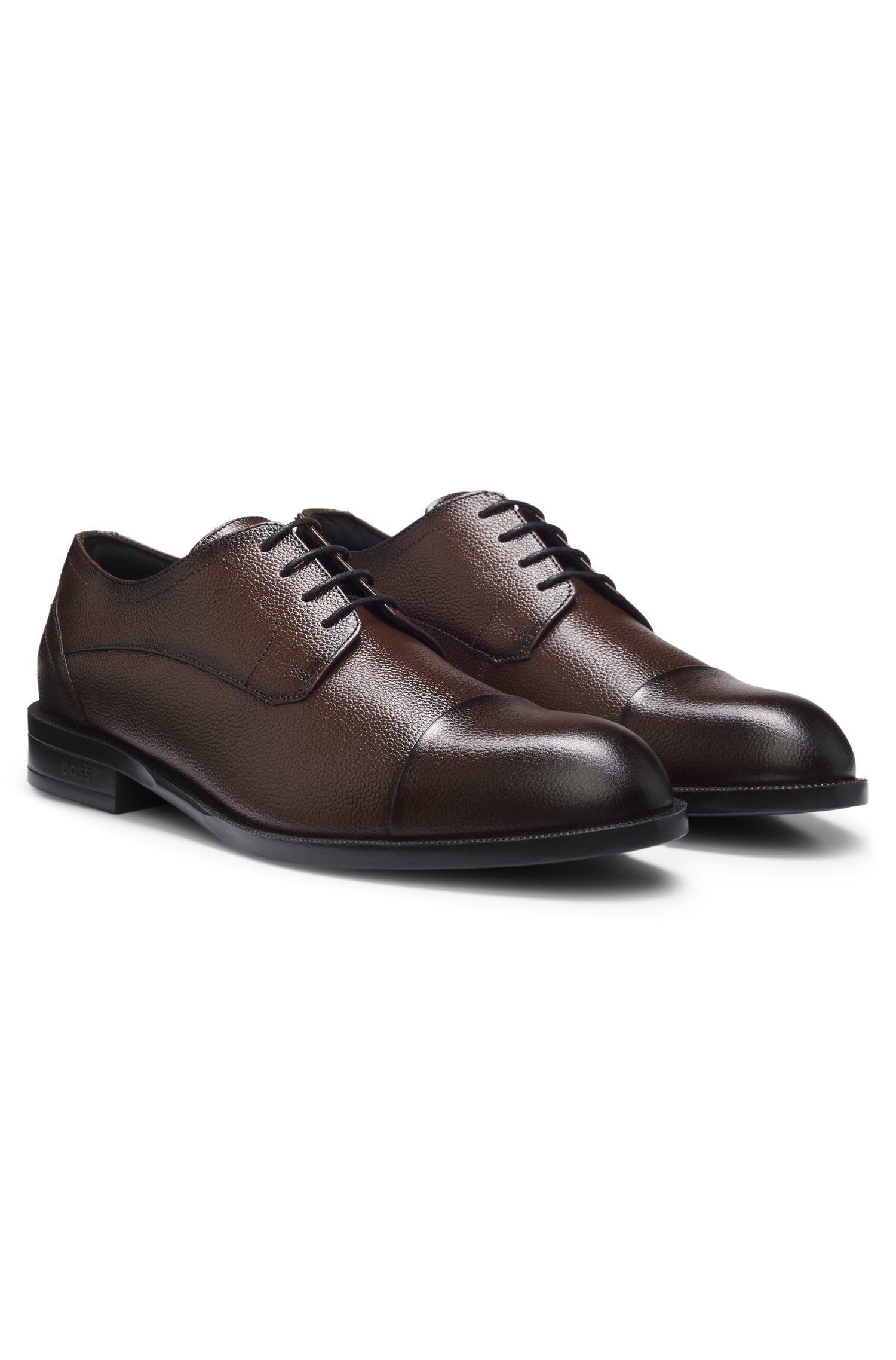 Boss Derby shoes in grained leather with cap toe snörskor herr