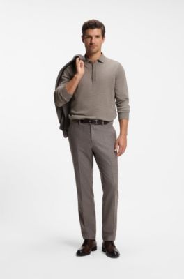 Derby shoes in grained leather with cap toe, Dark Brown