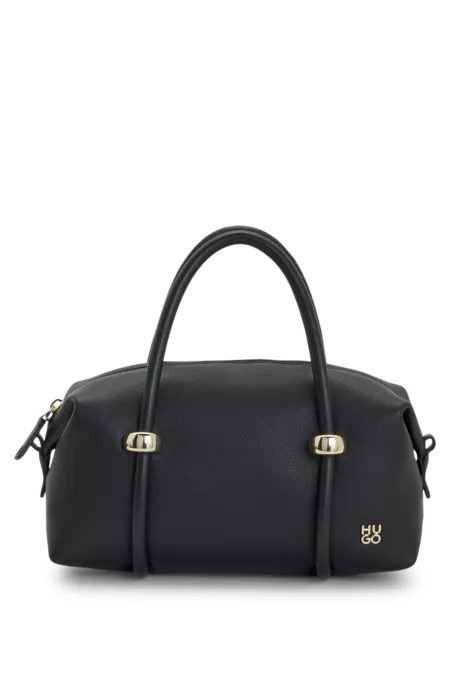 Sac à main en similicuir avec finitions dorées
