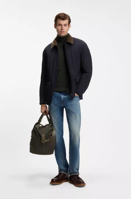 BOSS BY BECKHAM holdall with suede trims