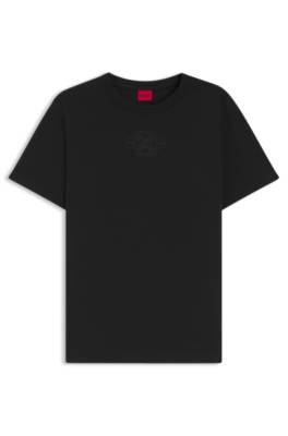 Cotton T-shirt with embroidered logo 1