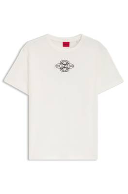 Cotton T-shirt with embroidered logo 1