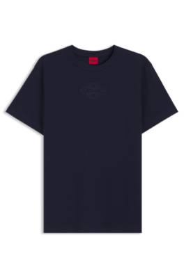 Hugo Cotton T-shirt with embroidered logo dam – bild 4