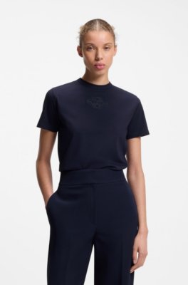 Cotton T-shirt with embroidered logo