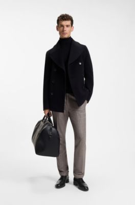 Timeless leather Derby shoes with brogue stitching, Black