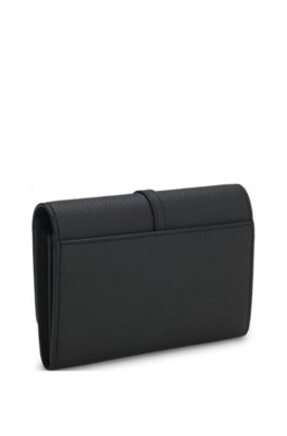 Boss Leather wallet with Double-B-monogram plaque plånböcker dam – bild 3