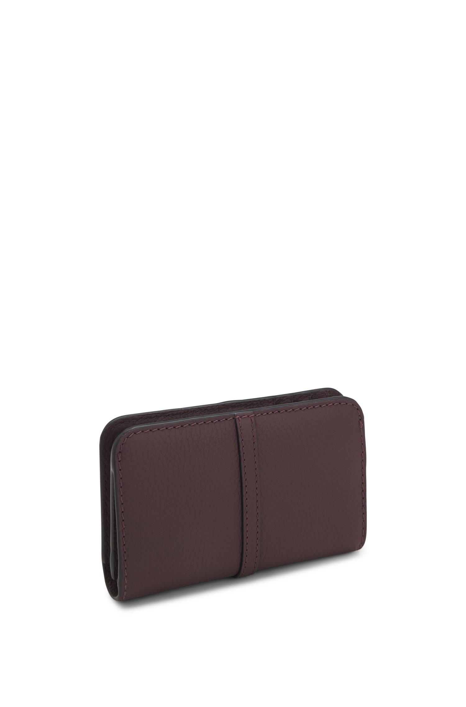 Boss Grained-leather wallet with Double-B-monogram plaque plånböcker & korthållare dam – bild 3