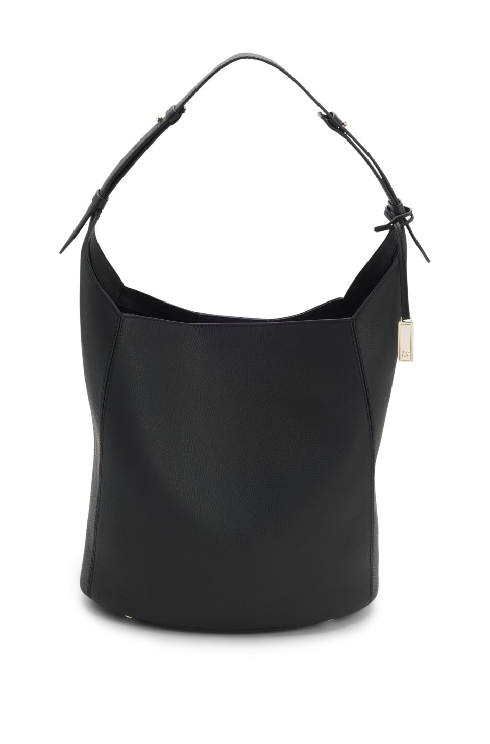 Bucket bag in leather with Double-B-monogram plaque
