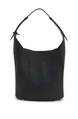 Boss Bucket bag in leather with Double-B-monogram plaque handväskor dam – bild 3