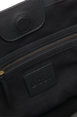 Boss Bucket bag in leather with Double-B-monogram plaque handväskor dam – bild 5