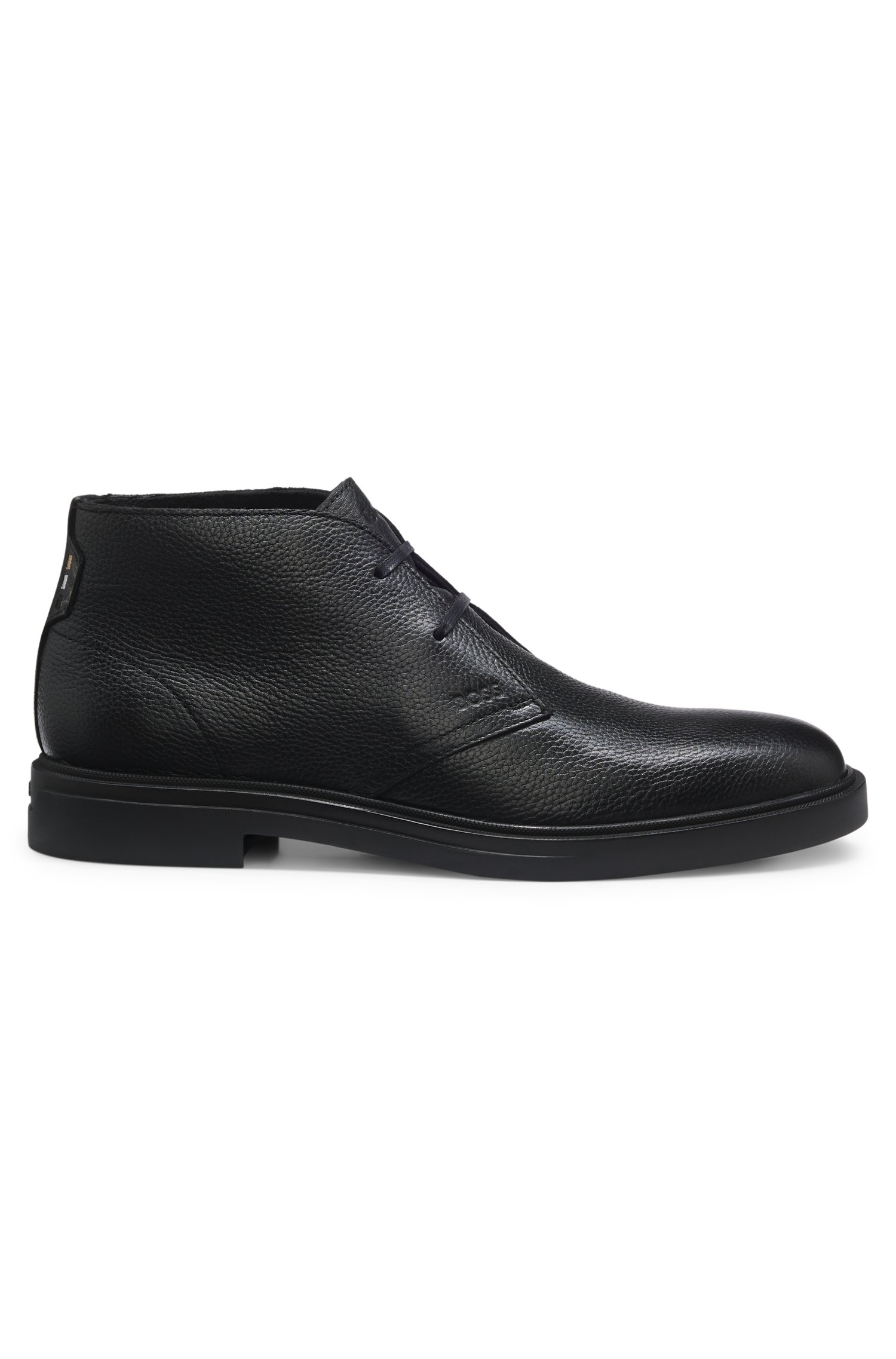 Boss Wool-lined Chukka boots in grained leather herr – bild 3
