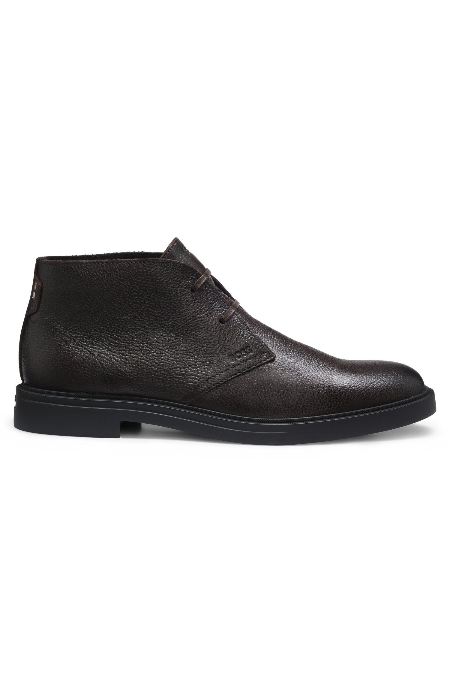 Boss Wool-lined Chukka boots in grained leather herr – bild 3