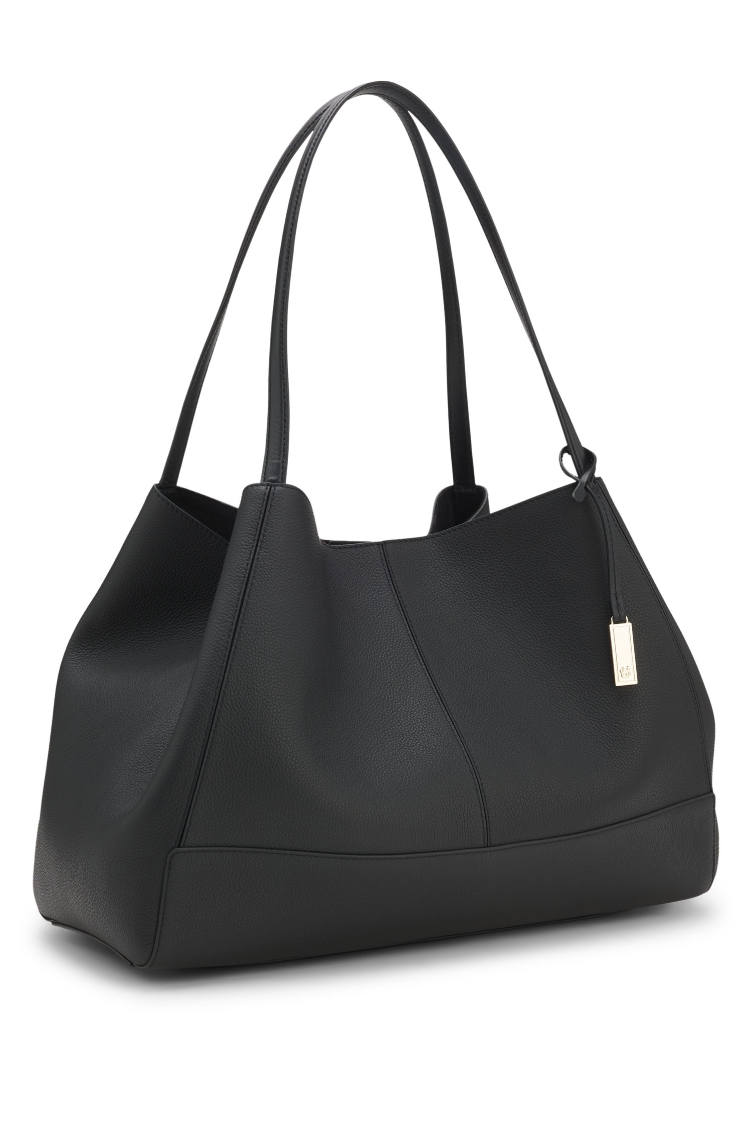 Boss Tote bag in grained leather with detachable pouch shoppingväskor & totes dam – bild 4