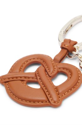 Boss Pretzel-shaped leather key ring with Double B monogram dam – bild 2