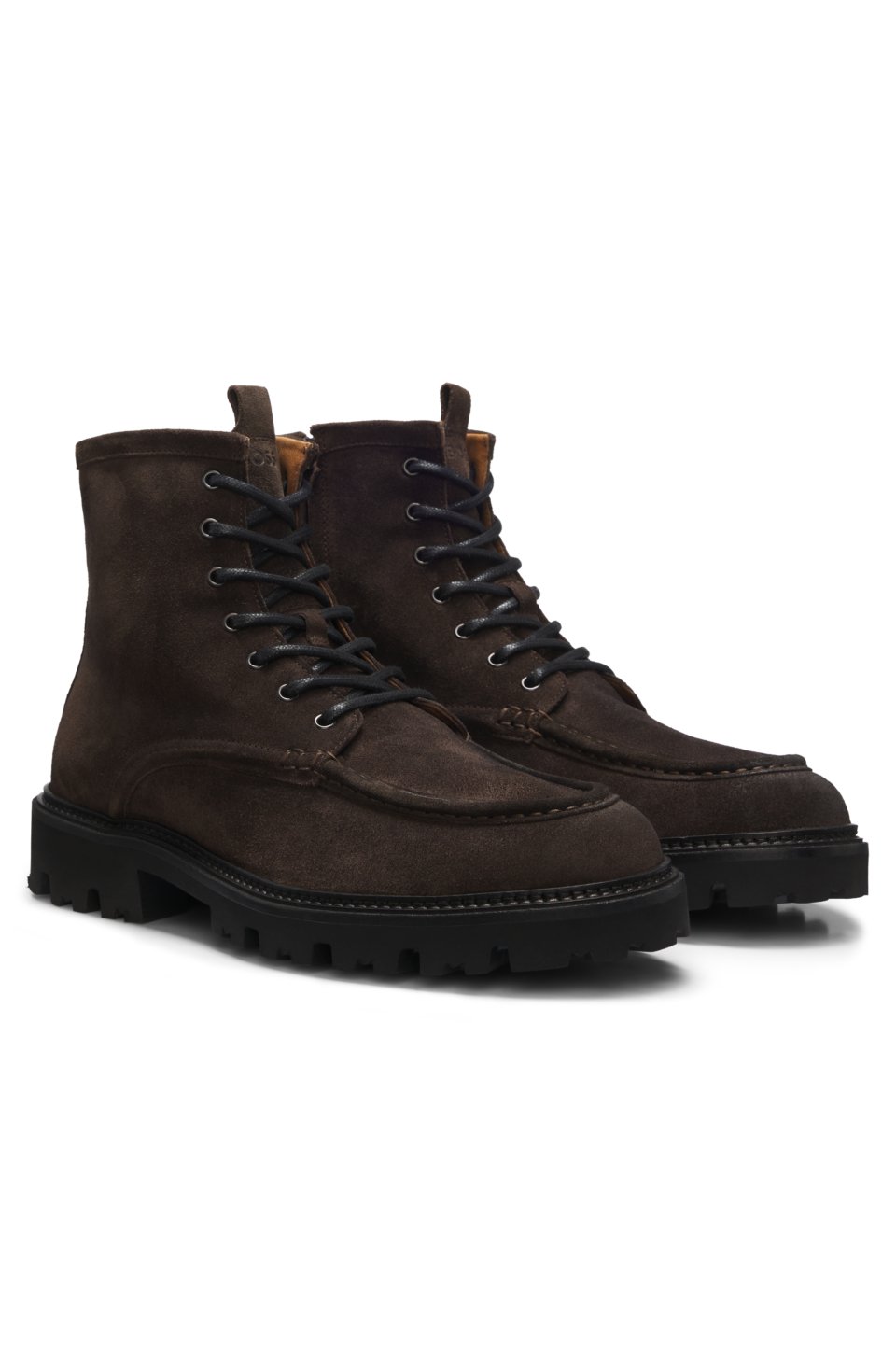 Waxed-suede boots