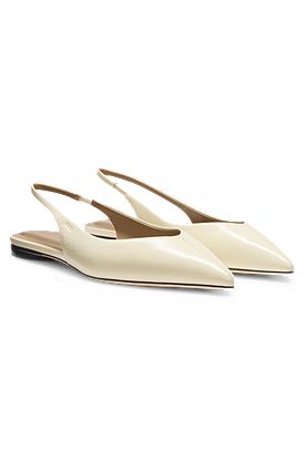 Leather pumps with slingback strap