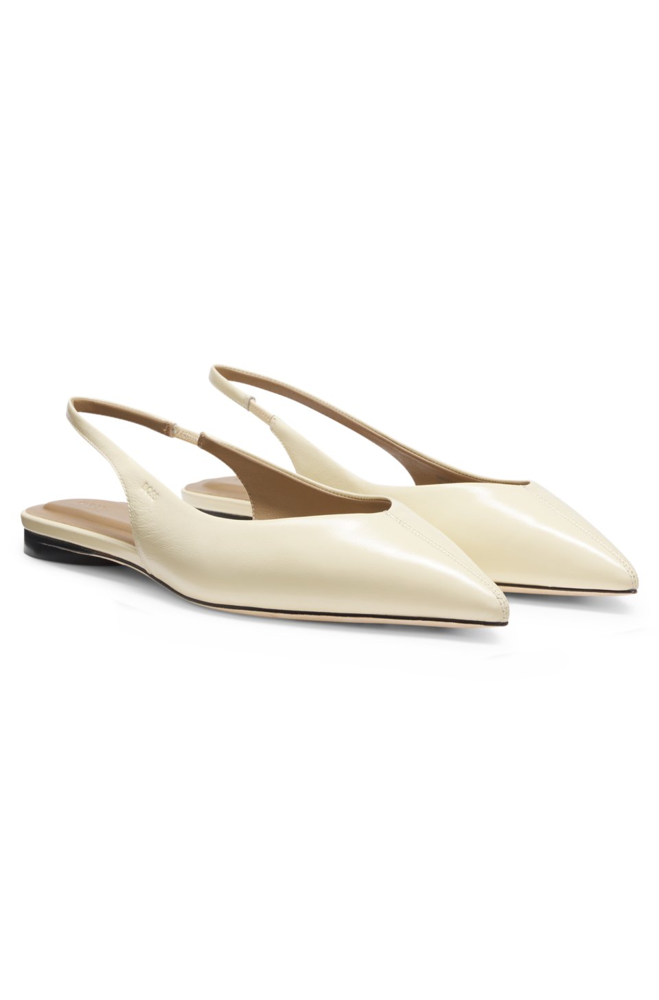 Leather pumps with slingback strap
