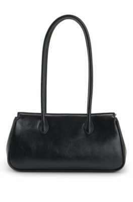 Hugo Structured shoulder bag in grained faux leather axelremsväskor dam – bild 3