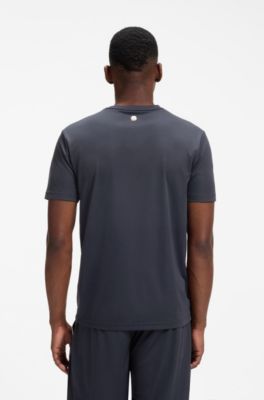 Slim-fit T-shirt, Donkerblauw