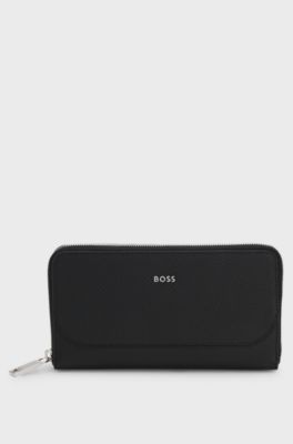 Belt bag with monogram-embossed pattern, Black