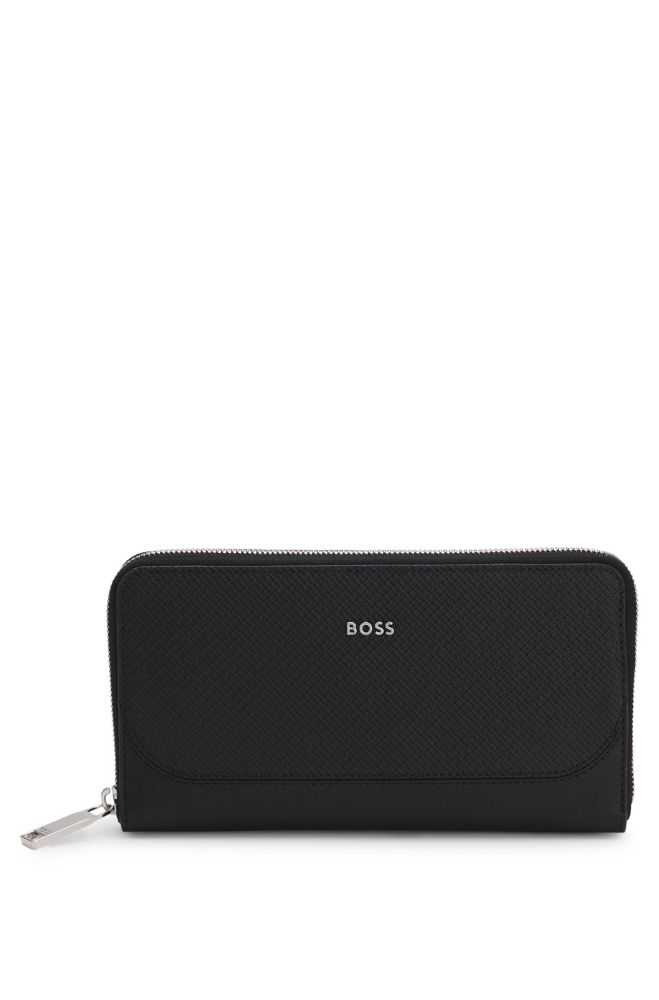 Belt bag with monogram-embossed pattern