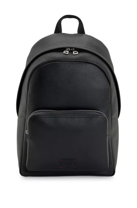 Sac à dos en similicuir avec patch logo en creux