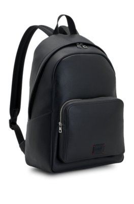 Hugo Faux-leather backpack with debossed logo patch ryggsäckar herr – bild 4
