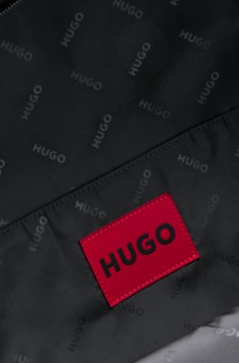 Hugo Faux-leather backpack with debossed logo patch ryggsäckar herr – bild 2