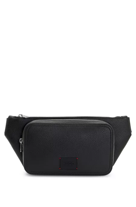 Sac ceinture en similicuir avec patch logo gravé