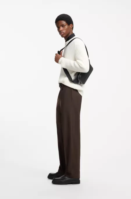 Sac ceinture en similicuir avec patch logo gravé