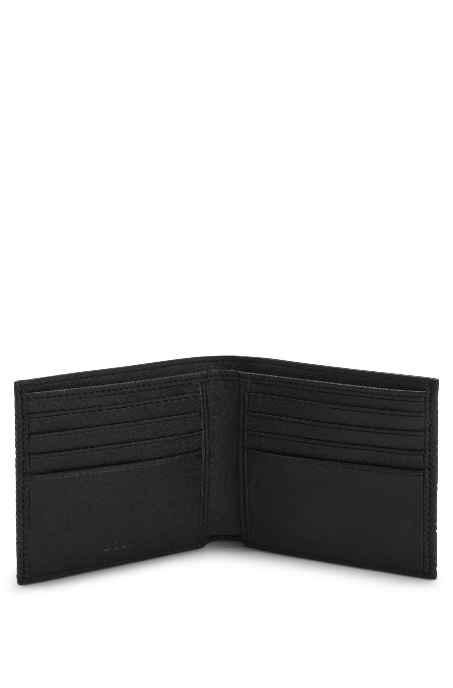 Boss Monogrammed wallet with polished metal logo plånböcker & korthållare herr – bild 4