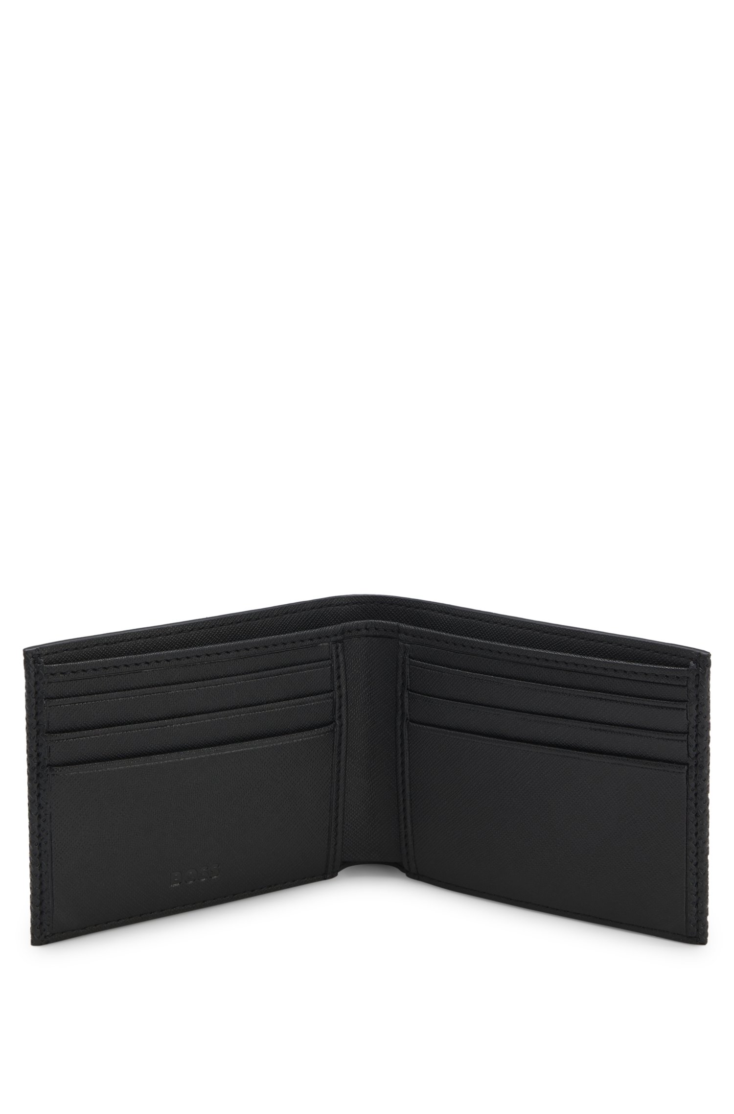Boss Monogram-embossed folding wallet with metal logo plånböcker & korthållare herr – bild 4