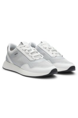 Boss Uomo Bianco - Sneakers Con Inserti Traforati - Shoes - 41 Eu - Immagine 2