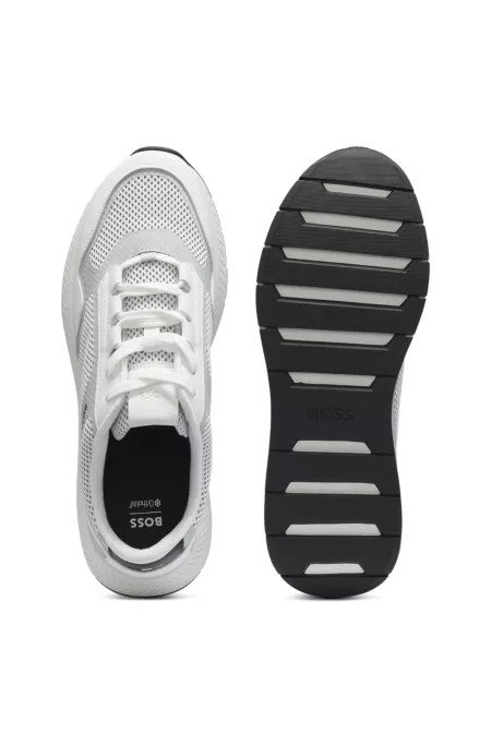 Baskets en nylon réfléchissant à semelle crantée