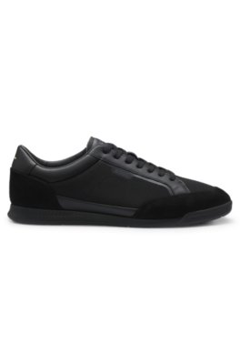 Boss Mixed-material trainers with stitched detailing låga sneakers herr – bild 2
