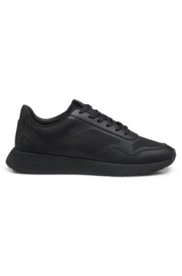 Boss Mixed-material trainers with ridged outsole låga sneakers herr – bild 3