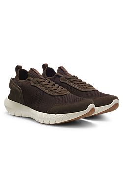 Sporty slip-on trainers with suede details