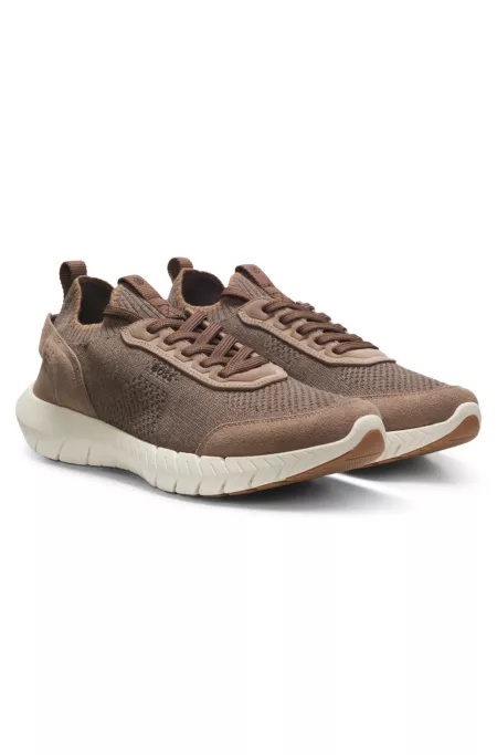 Sporty slip-on trainers with suede details